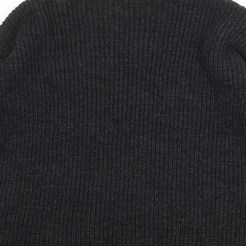 Marks and Spencer Womens Grey Mock Neck Acrylic Pullover Jumper Size S