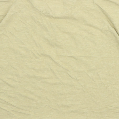 Zara Boys Brown 100% Cotton Basic T-Shirt Size 9-10 Years Round Neck Button