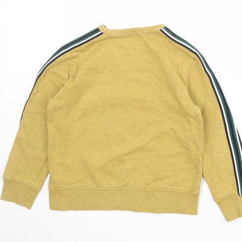 NEXT Boys Yellow Cotton Pullover Sweatshirt Size 8 Years Pullover - T-Rex