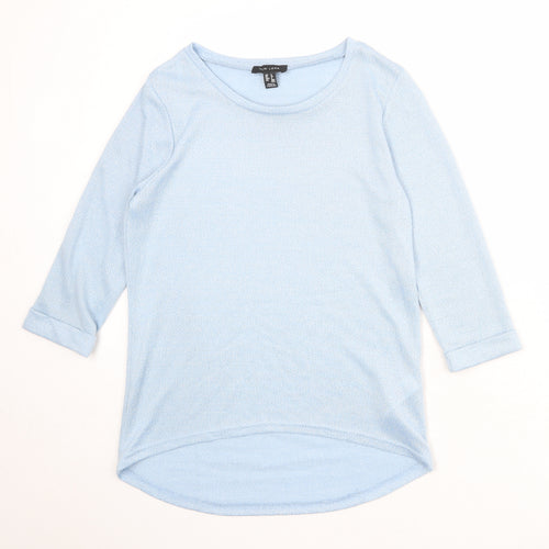 New Look Womens Blue Boat Neck Polyester Pullover Jumper Size 8