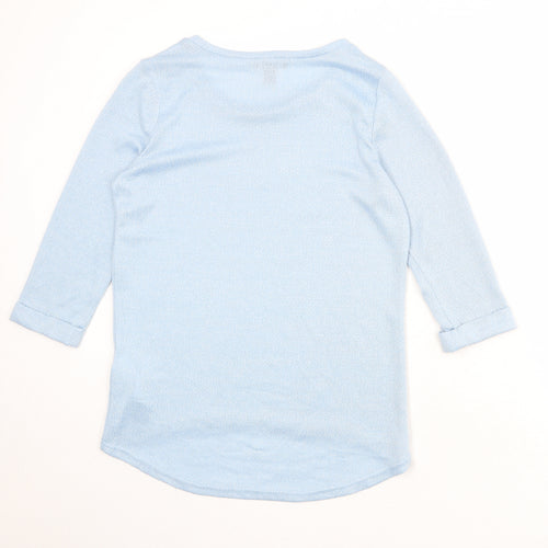 New Look Womens Blue Boat Neck Polyester Pullover Jumper Size 8