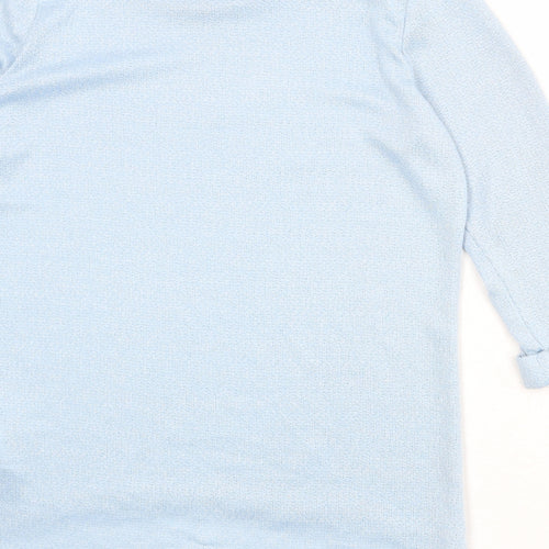 New Look Womens Blue Boat Neck Polyester Pullover Jumper Size 8