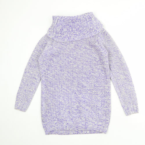 BHS Womens Purple Roll Neck Acrylic Pullover Jumper Size 12