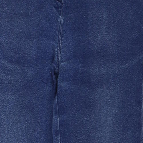Bonmarché Womens Blue Cotton Straight Jeans Size 14 Regular Zip