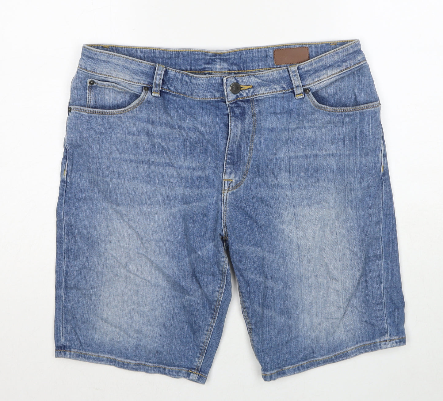 ASOS Mens Blue Cotton Bermuda Shorts Size 36 in Regular Zip
