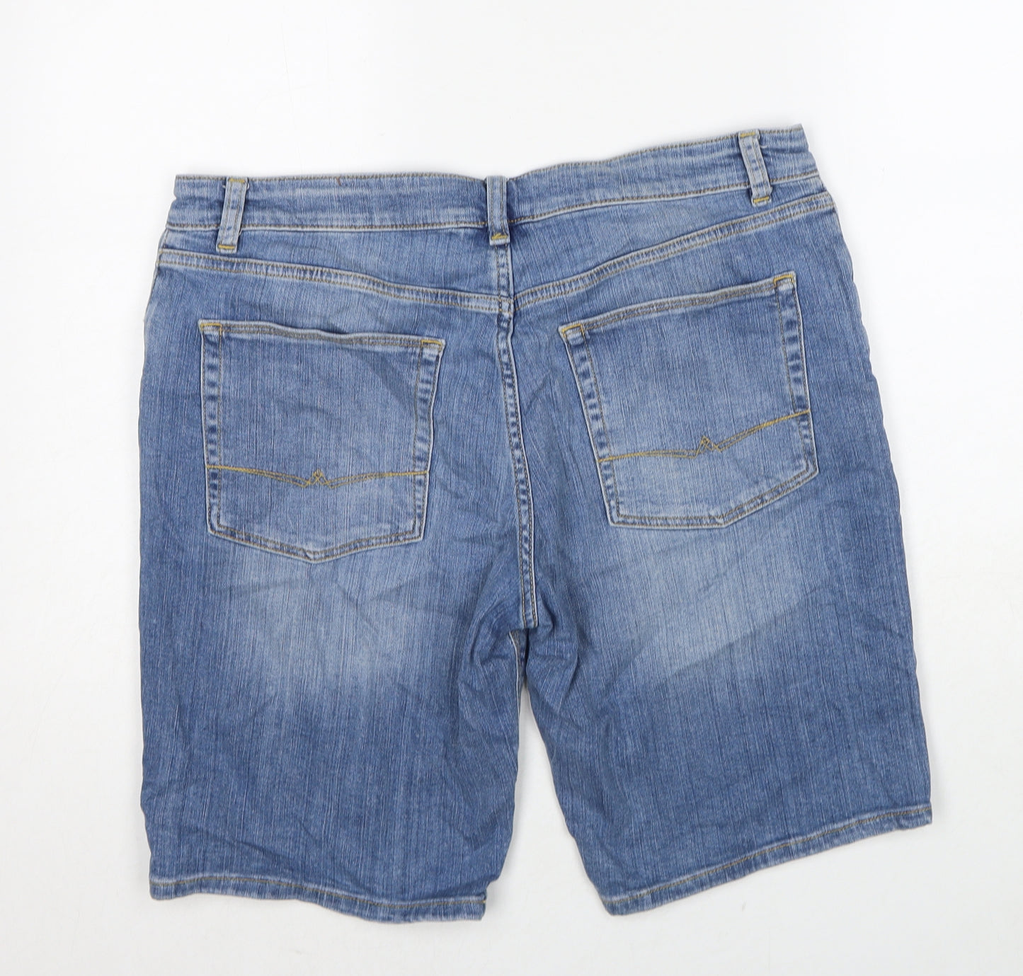 ASOS Mens Blue Cotton Bermuda Shorts Size 36 in Regular Zip