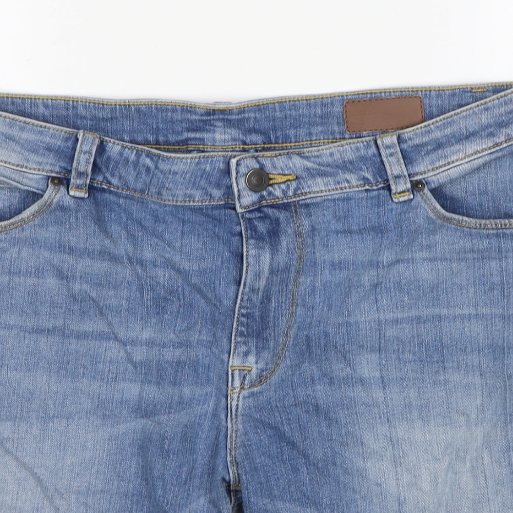 ASOS Mens Blue Cotton Bermuda Shorts Size 36 in Regular Zip