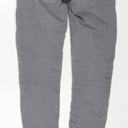 Dorothy Perkins Womens Grey Cotton Skinny Jeans Size 8 Regular Zip