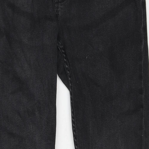 Burton Mens Black Cotton Straight Jeans Size 34 in Slim Zip
