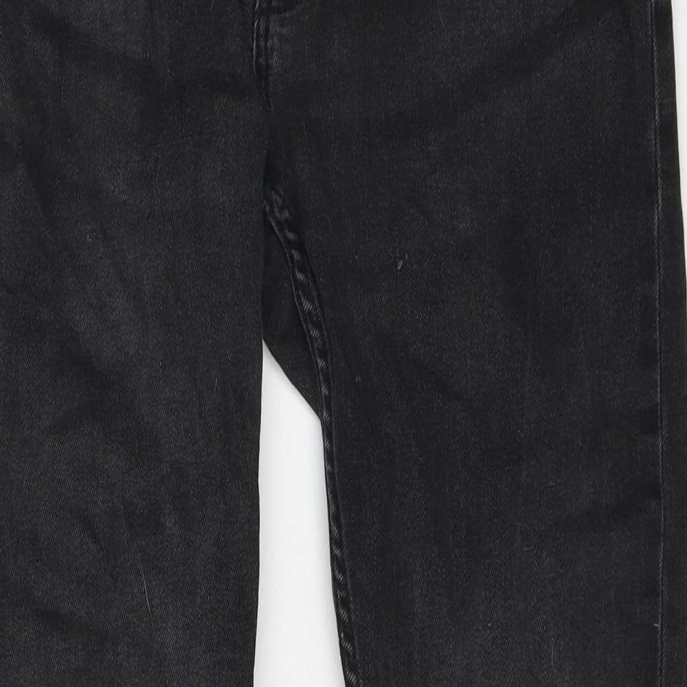 Burton Mens Black Cotton Straight Jeans Size 34 in Slim Zip