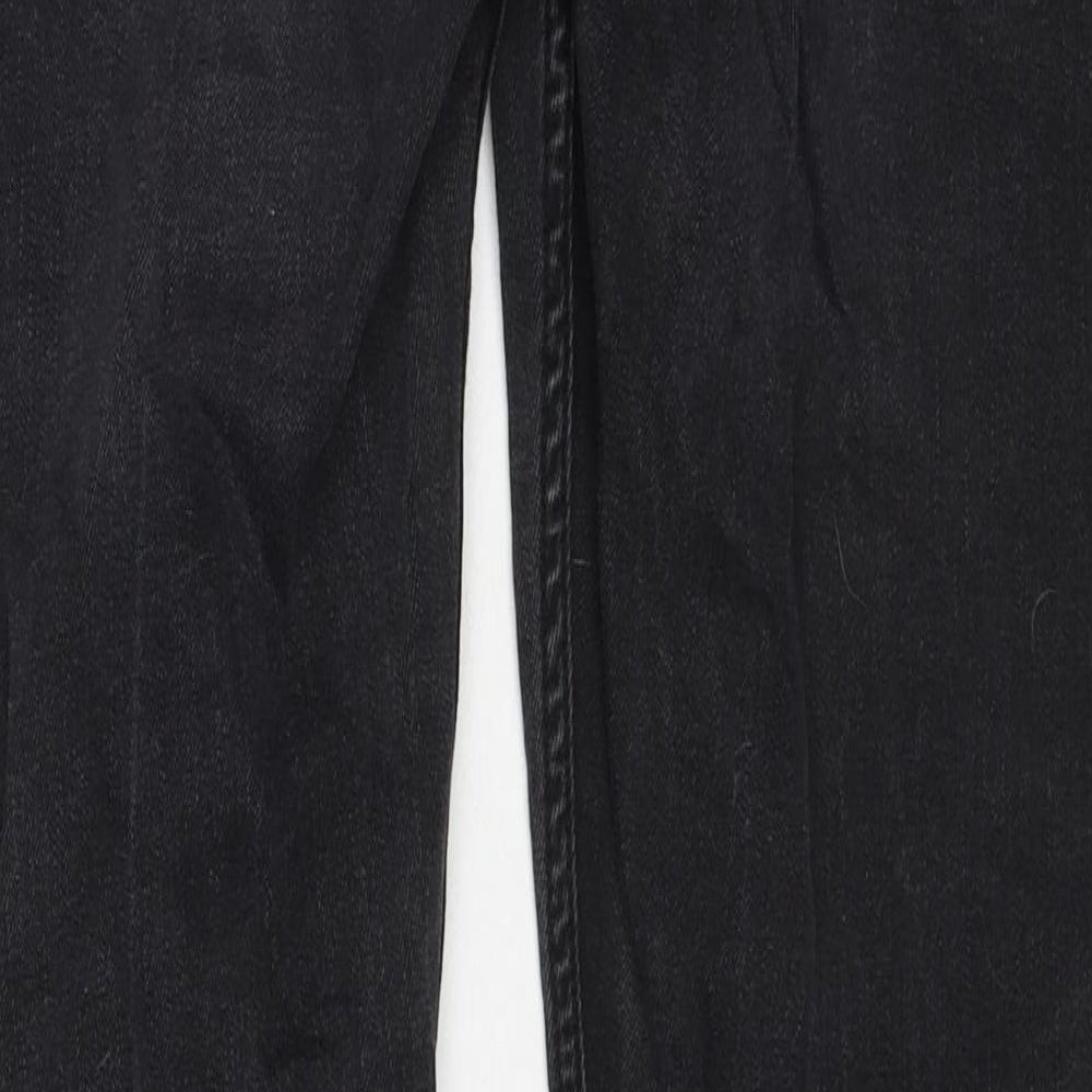 Burton Mens Black Cotton Straight Jeans Size 34 in Slim Zip