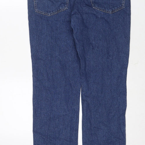 H&M Mens Blue Cotton Straight Jeans Size 32 in L32 in Regular Zip
