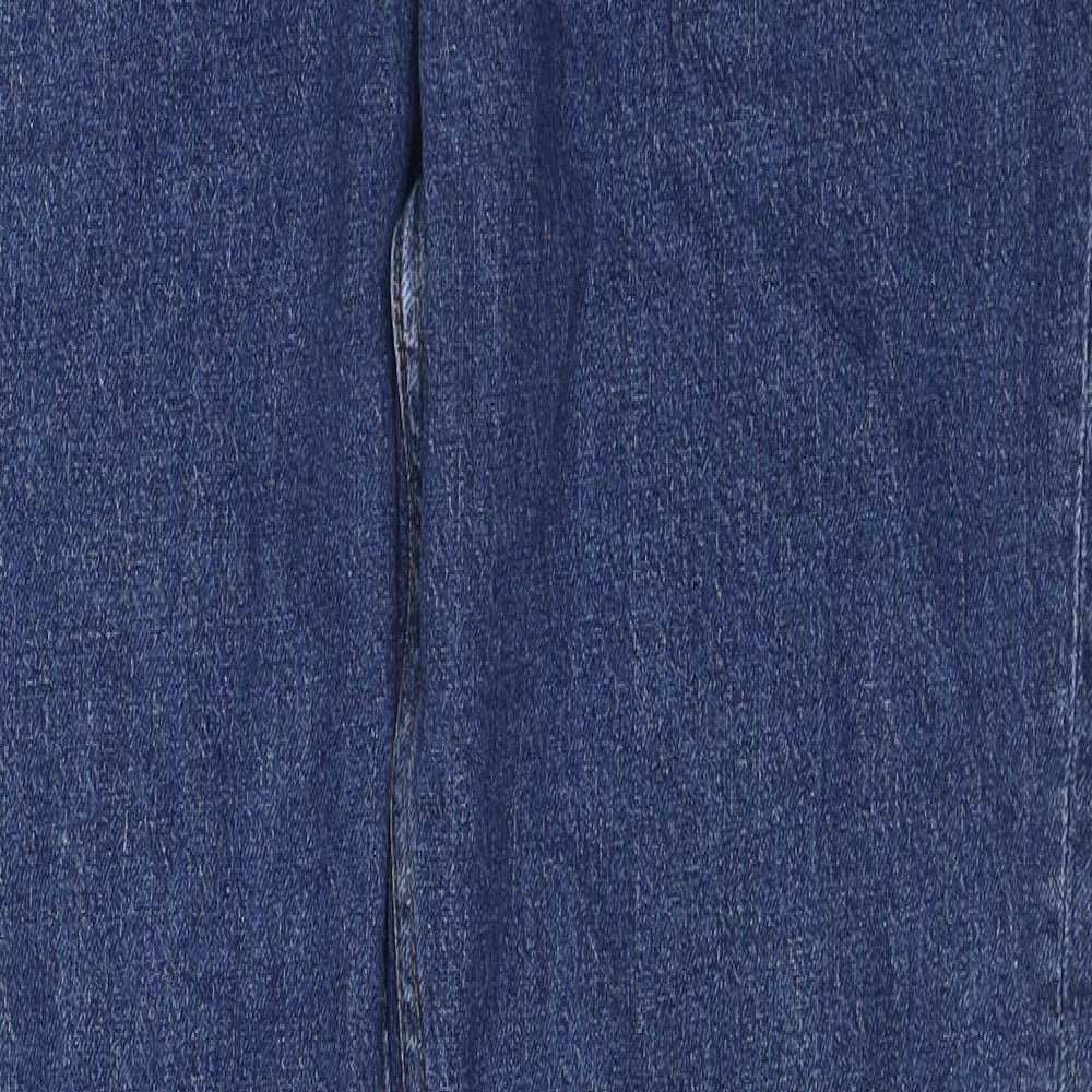 H&M Mens Blue Cotton Straight Jeans Size 32 in L32 in Regular Zip