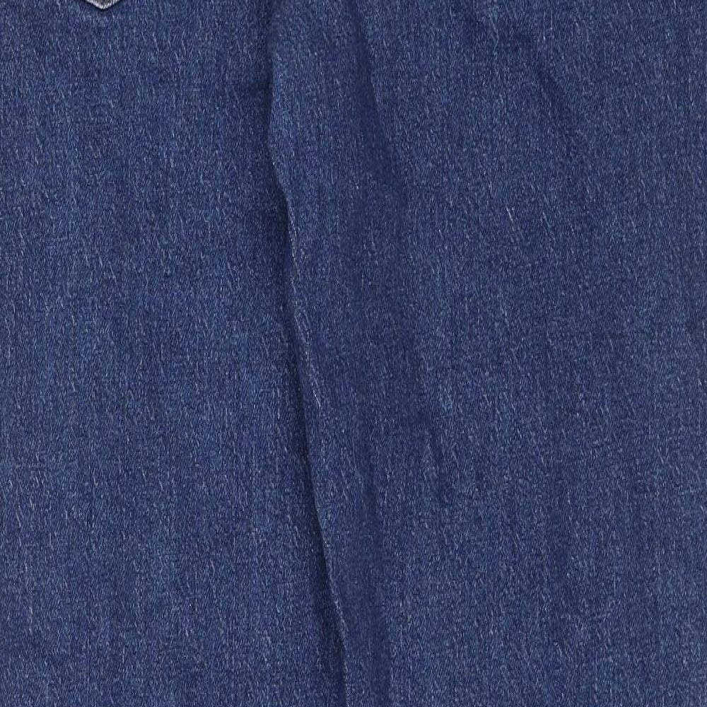 H&M Mens Blue Cotton Straight Jeans Size 32 in L32 in Regular Zip