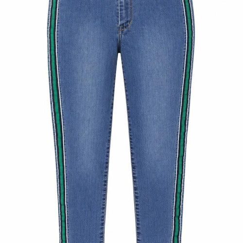 H&M Womens Blue Cotton Skinny Jeans Size 12 Regular Zip