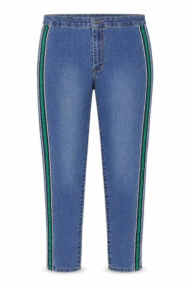 H&M Womens Blue Cotton Skinny Jeans Size 12 Regular Zip