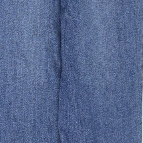 H&M Womens Blue Cotton Skinny Jeans Size 12 Regular Zip