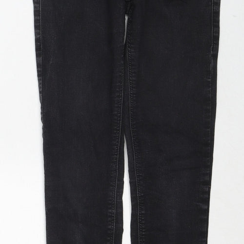 Topshop Womens Black Cotton Skinny Jeans Size 28 L30 in Regular Zip