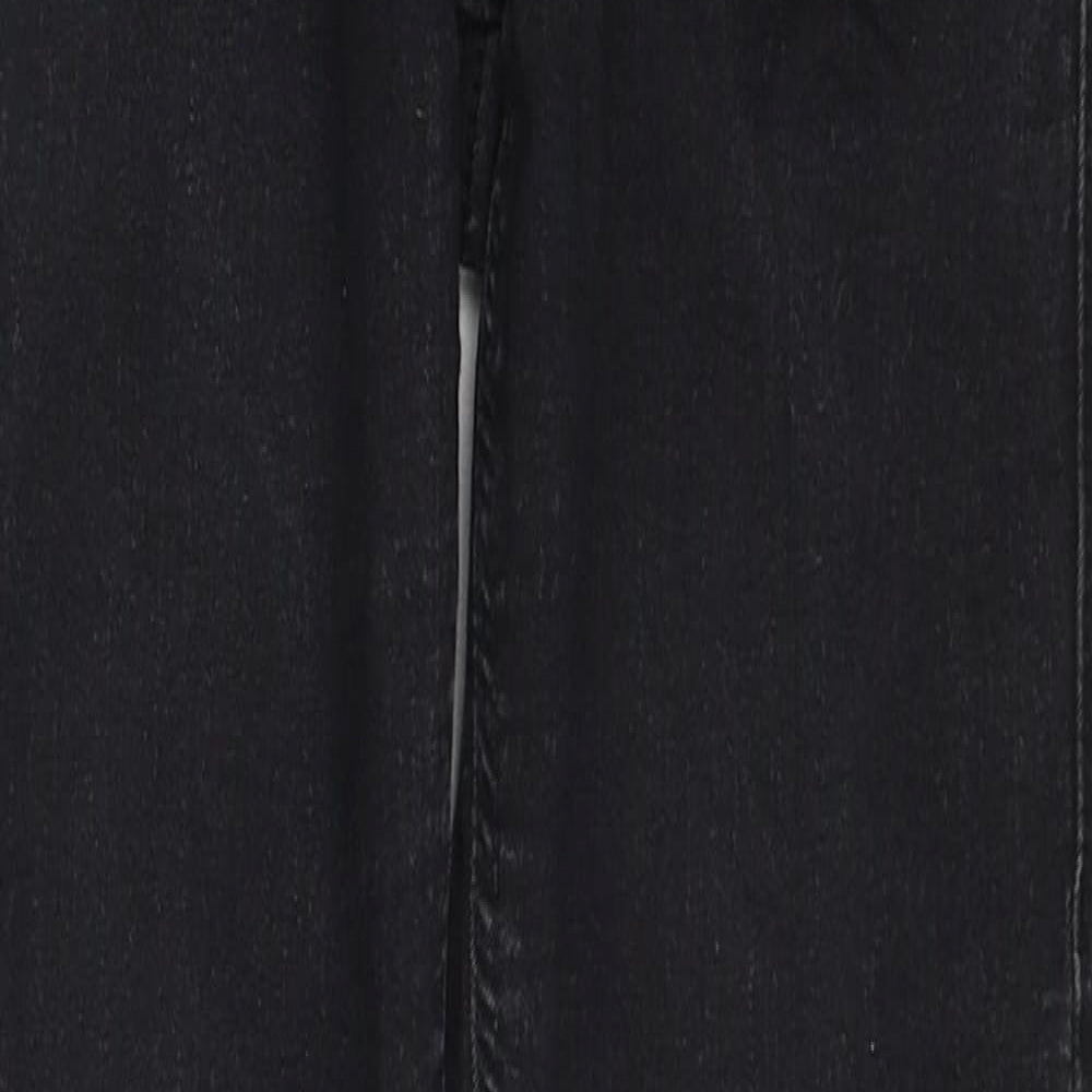 Topshop Womens Black Cotton Skinny Jeans Size 28 L30 in Regular Zip