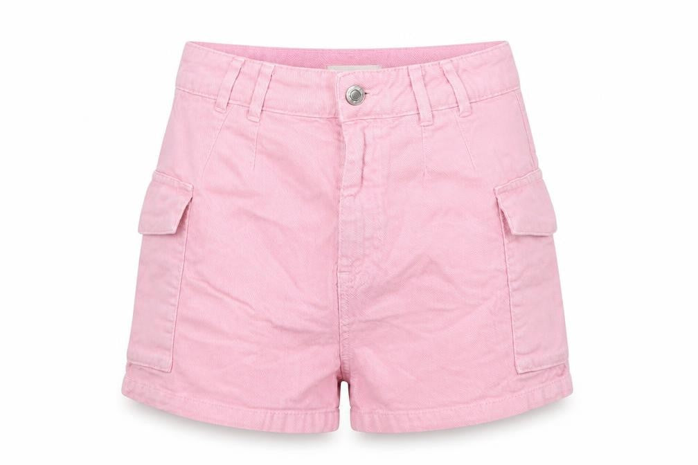 TALLY WEiJL Womens Pink Cotton Cargo Shorts Size 8 Regular Zip