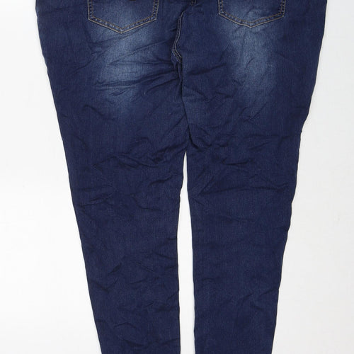 John Baner Womens Blue Cotton Skinny Jeans Size 22 Regular Zip