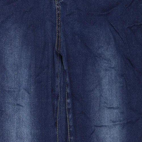 John Baner Womens Blue Cotton Skinny Jeans Size 22 Regular Zip