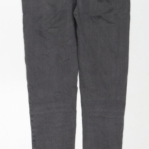 Marks and Spencer Womens Grey Cotton Jegging Jeans Size 10 Regular Zip