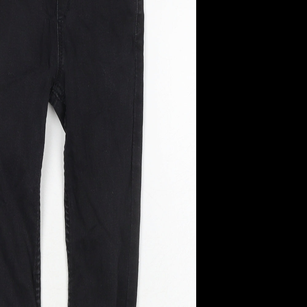 H&M Girls Black Cotton Jegging Jeans Size 6-7 Years Regular Pullover