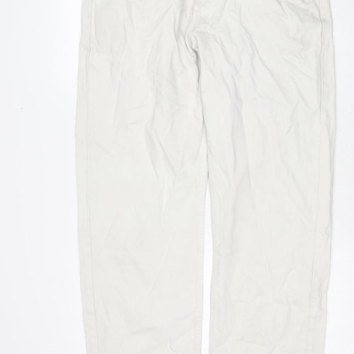 Levi's Mens White Cotton Straight Jeans Size 38 in L32 in Regular Button