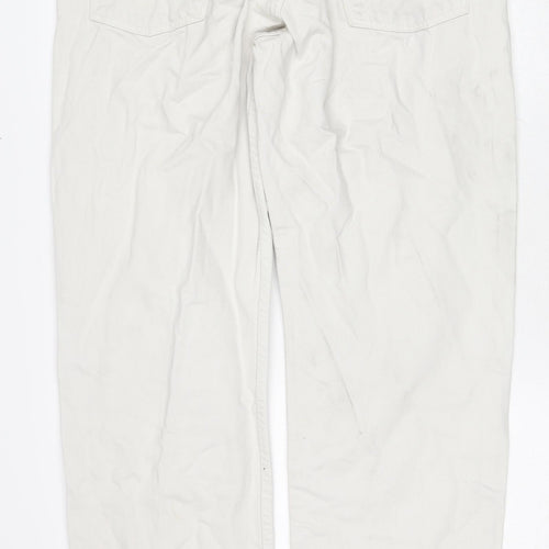 Levi's Mens White Cotton Straight Jeans Size 38 in L32 in Regular Button