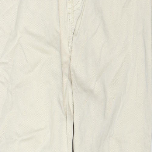 Missguided Womens Beige Cotton Mom Jeans Size 10 Regular Zip