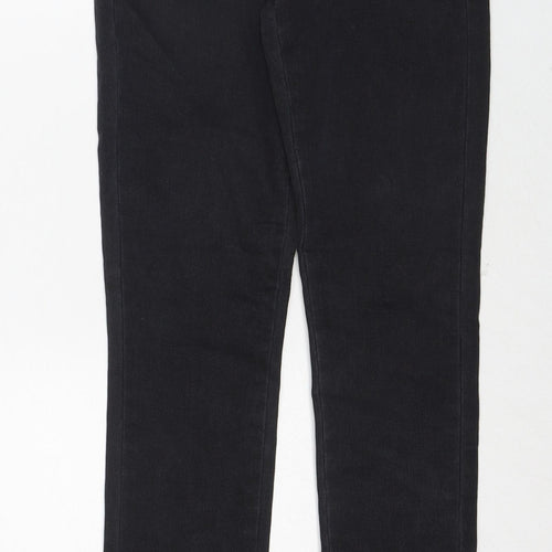 Topshop Womens Black Cotton Skinny Jeans Size 26 in L32 in Regular Zip