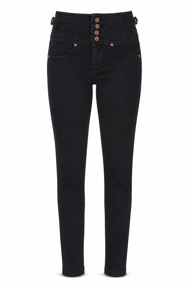 Topshop Womens Black Cotton Skinny Jeans Size 26 in L32 in Regular Zip