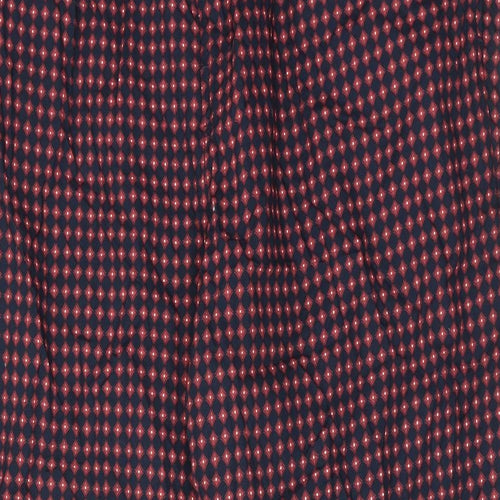 Marks and Spencer Mens Red Geometric Cotton Pyjama Pants Size 2XL Drawstring
