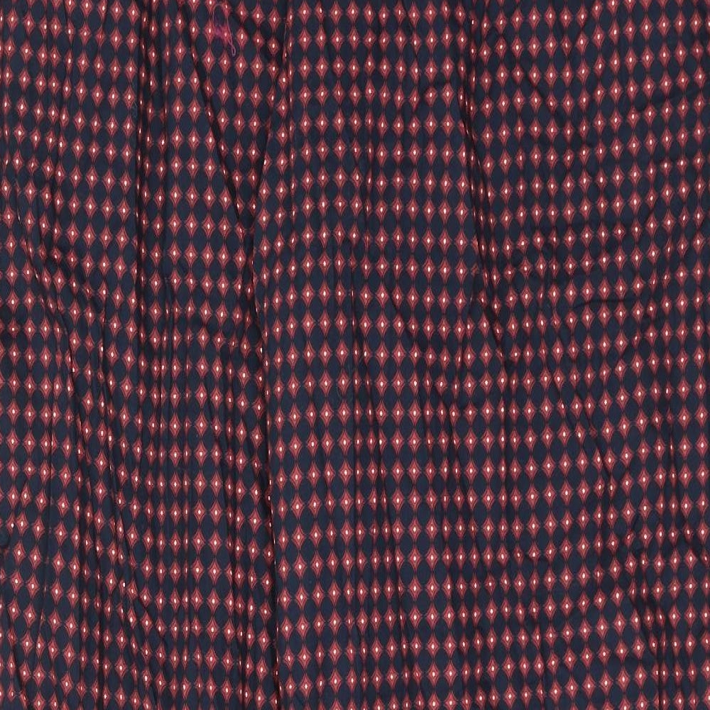 Marks and Spencer Mens Red Geometric Cotton Pyjama Pants Size 2XL Drawstring