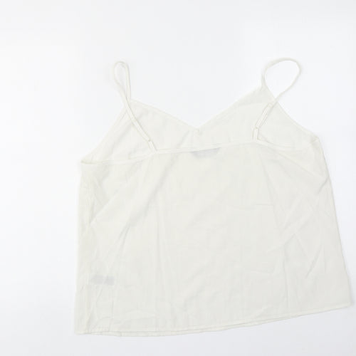 Marks and Spencer Womens White Polyester Camisole Tank Size 16 V-Neck