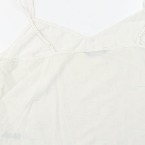 Marks and Spencer Womens White Polyester Camisole Tank Size 16 V-Neck
