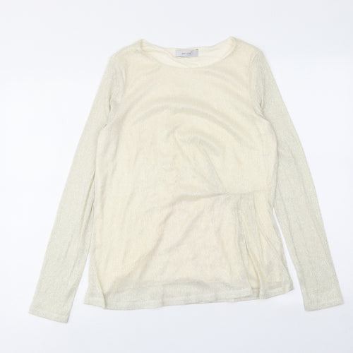 Per Una Womens Ivory Polyester Basic Blouse Size 14 Boat Neck