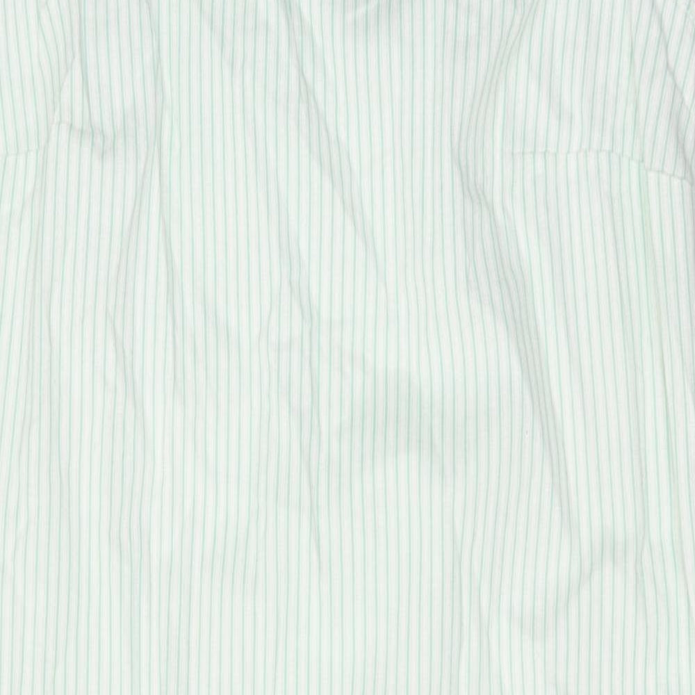 Bonmarché Womens Green Striped Cotton Tank Dress Size 10 V-Neck Pullover