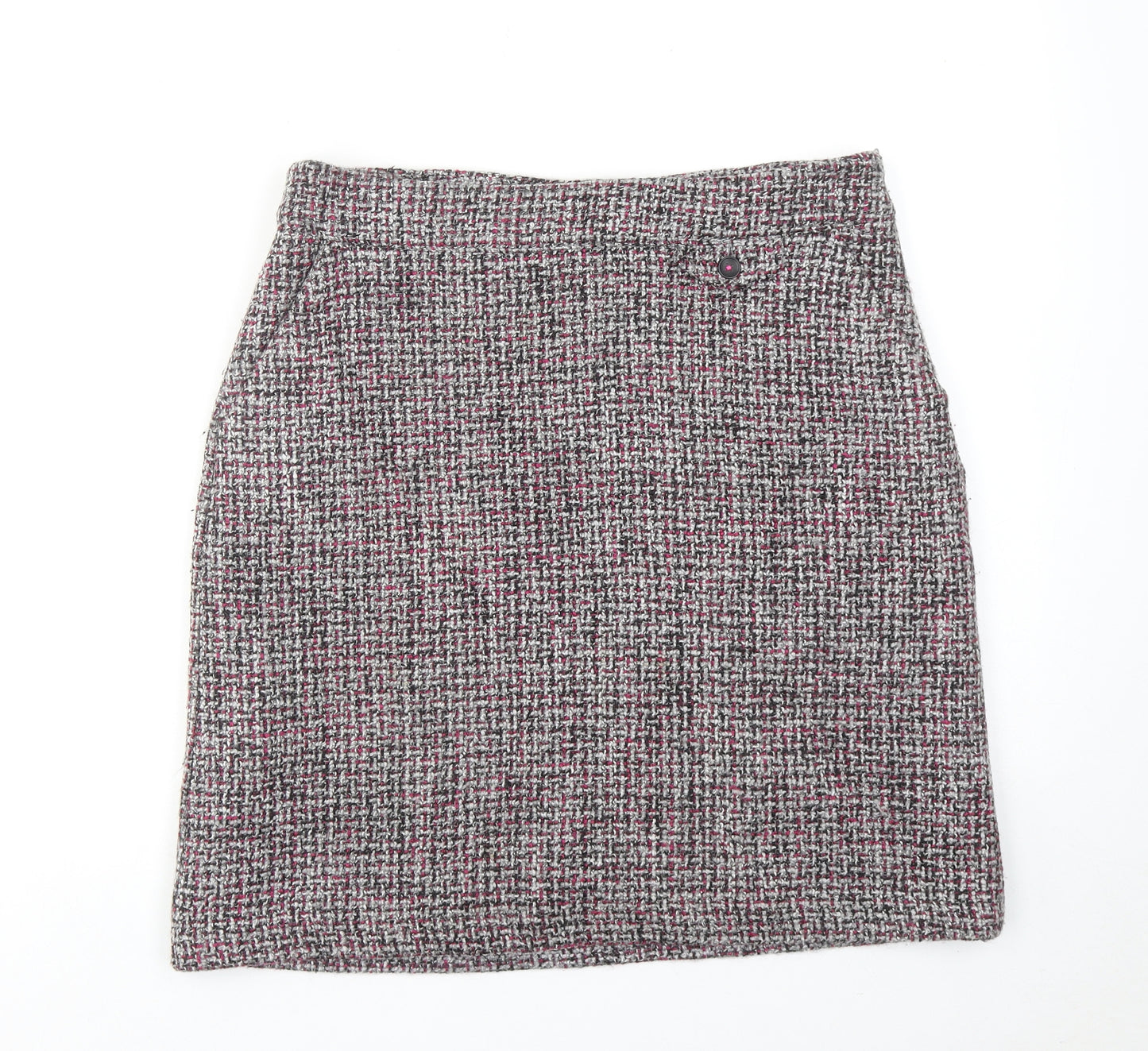 Laura Ashley Womens Pink Polyester A-Line Skirt Size 12 Zip