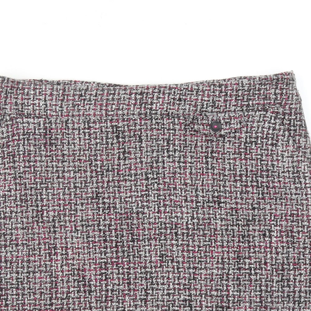 Laura Ashley Womens Pink Polyester A-Line Skirt Size 12 Zip