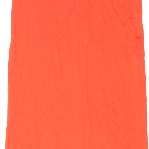Topshop Womens Orange Viscose Bandage Skirt Size 10