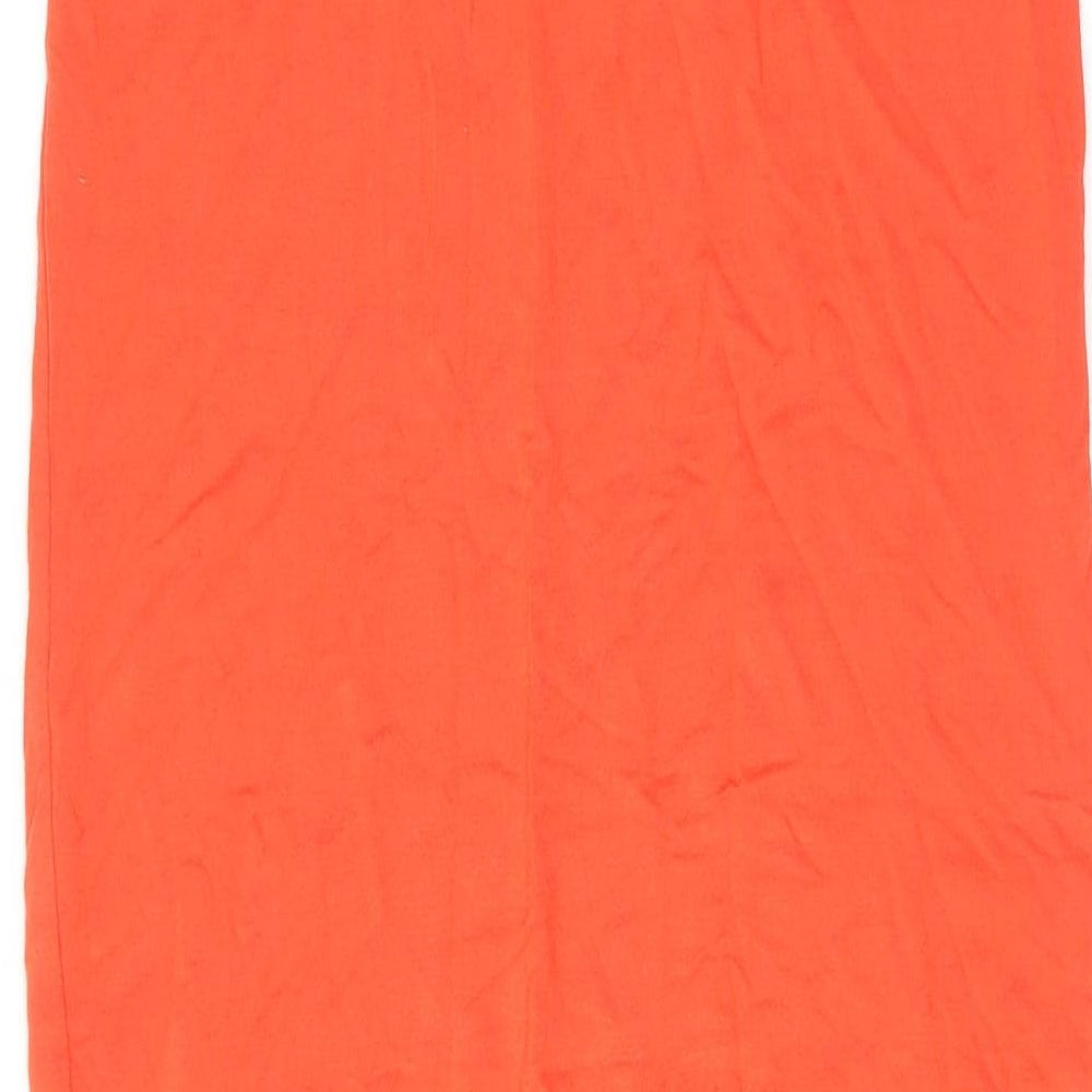 Topshop Womens Orange Viscose Bandage Skirt Size 10