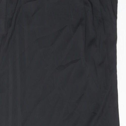 Marks and Spencer Womens Black Polyester Tank Dress Size 16 V-Neck Pullover