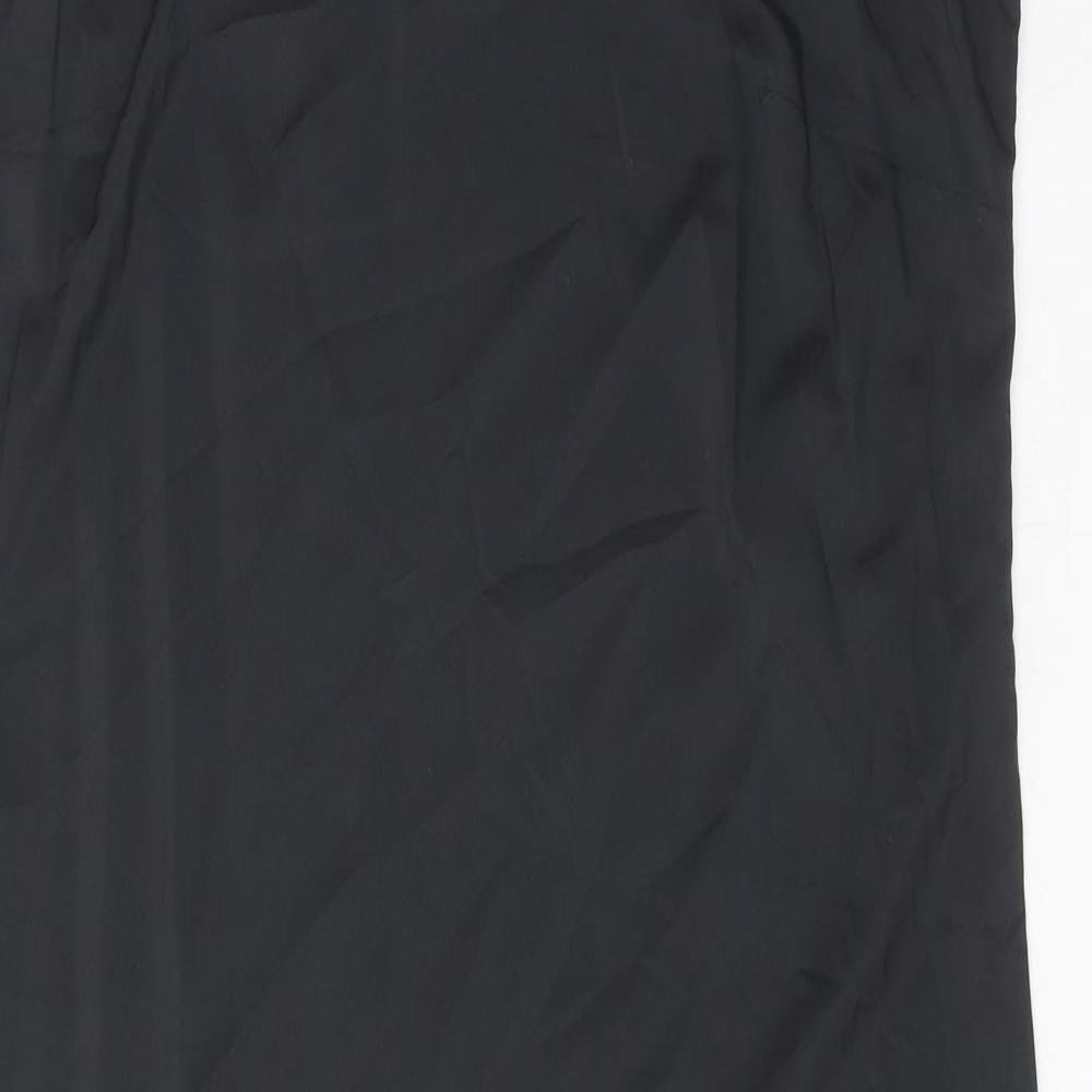 Marks and Spencer Womens Black Polyester Tank Dress Size 16 V-Neck Pullover