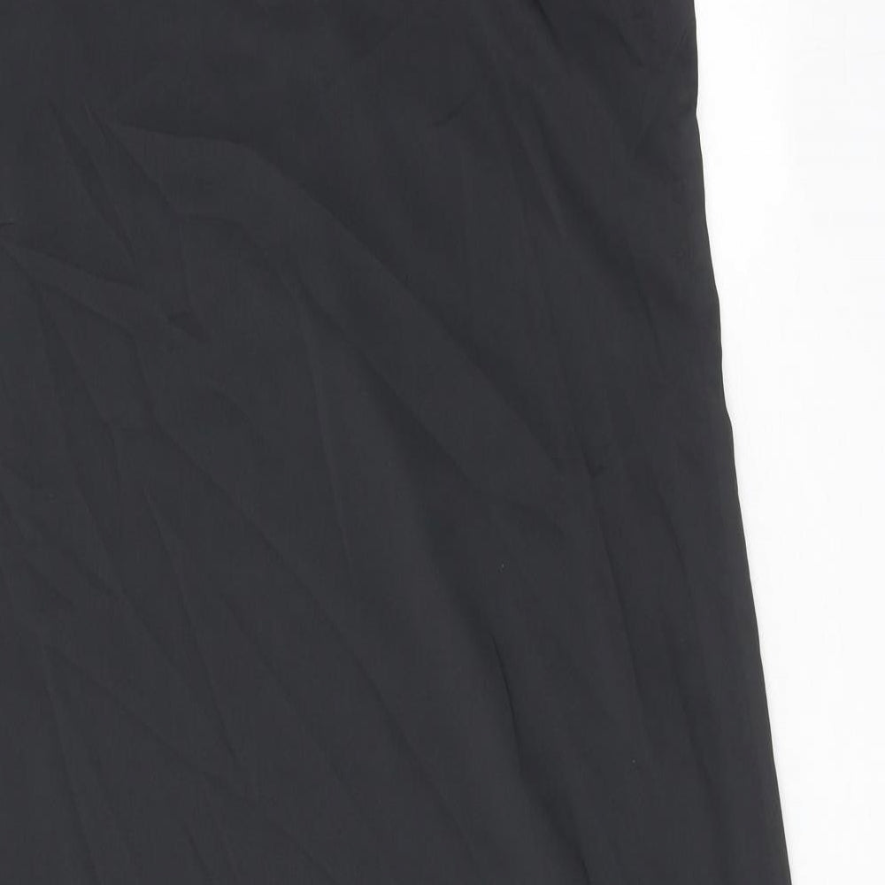 Marks and Spencer Womens Black Polyester Tank Dress Size 16 V-Neck Pullover