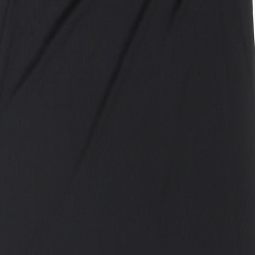 Marks and Spencer Womens Black Polyester Slip Dress Size 14 Square Neck Pullover