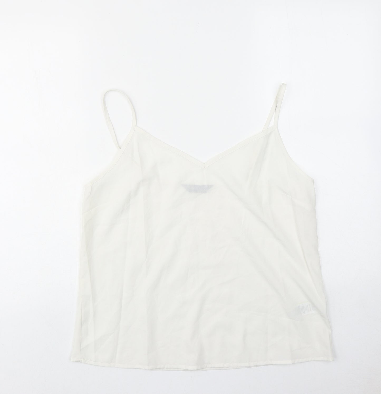 Marks and Spencer Womens White Polyester Camisole Tank Size 12 V-Neck