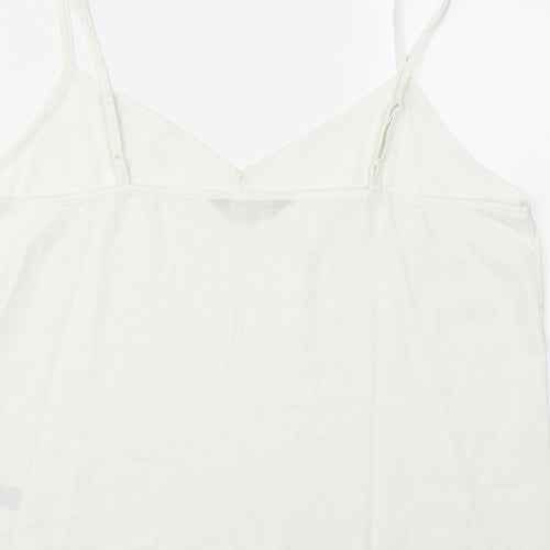 Marks and Spencer Womens White Polyester Camisole Tank Size 12 V-Neck
