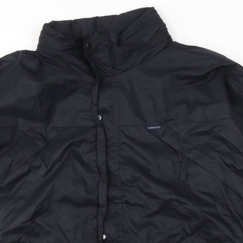 Himalaya Mens Black Windbreaker Jacket Size XL Zip